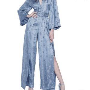 Alice & Olivia Blue Chambray Jumpsuit 8 NWT